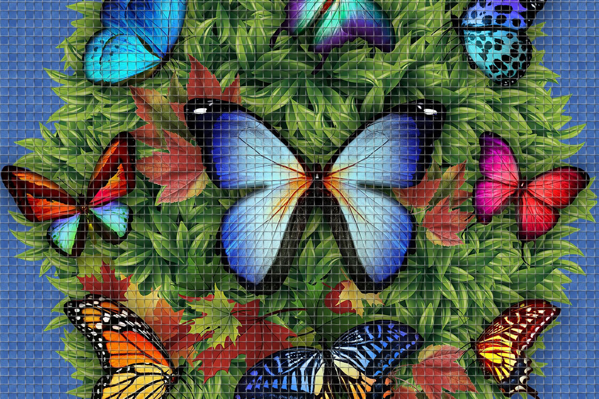 Butterflies Digital Print Mosaic